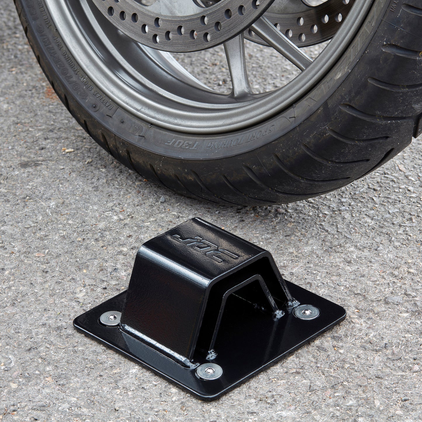 JDC Anclaje Al Suelo De Acero Endurecido De Alta Resistencia para Motocicleta - Sphere