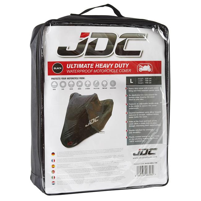 JDC Housse Moto 100% étanche – Ultimate Heavy Duty (Extra Robuste, Doublure Souple, Panneaux résistants à la Chaleur, Coutures étanchéifiées)